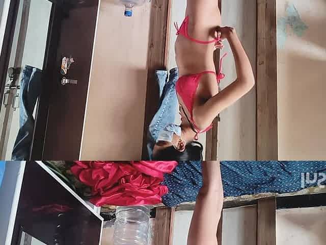 Shivani Trying Bikini First Time