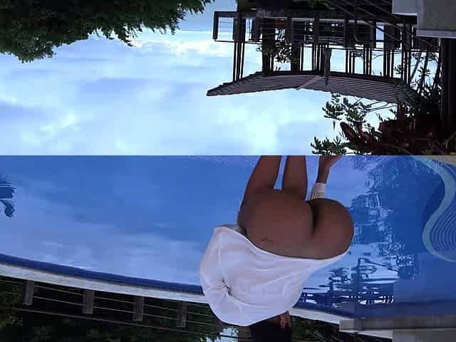 Tiny japanese babe outdoors showing boobs off