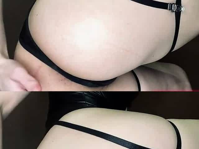 Big-Ass Brunette Fingers Herself to Orgasm on Webcam