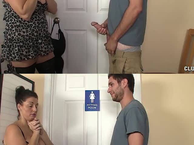Quick handjob and a blowjob from curvy mature lady Stacie Starr