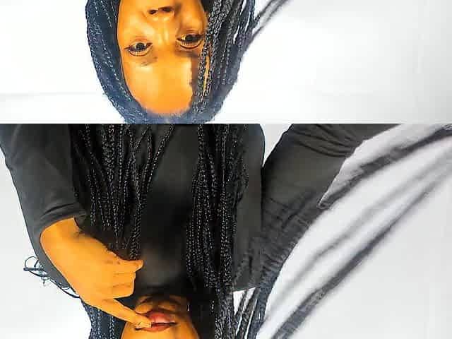Large Booty Hour Glass Shaped Ebony Headmistress...