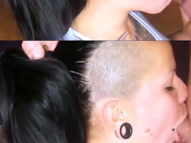 German Tattoo Chick Deep-Throats to the Limit