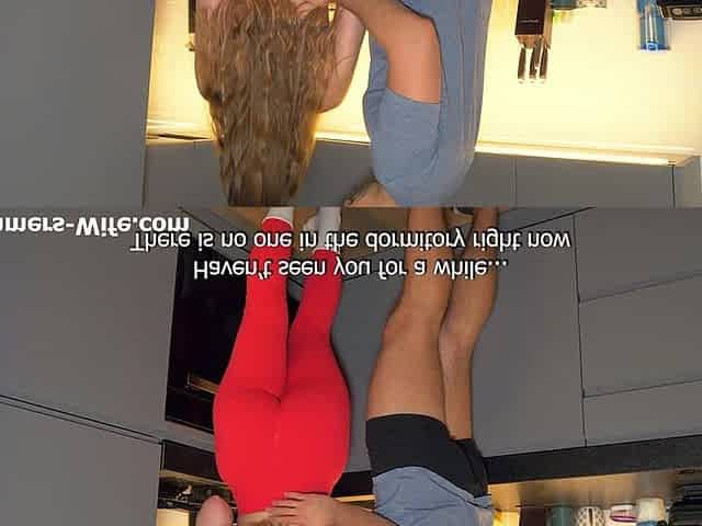 No One's Home, Fuck Me on the Table! - Risky Dorm Kitchen, BJ, Table Sex, Low-angle Doggy Closeup & Massive Cum on Her Ass