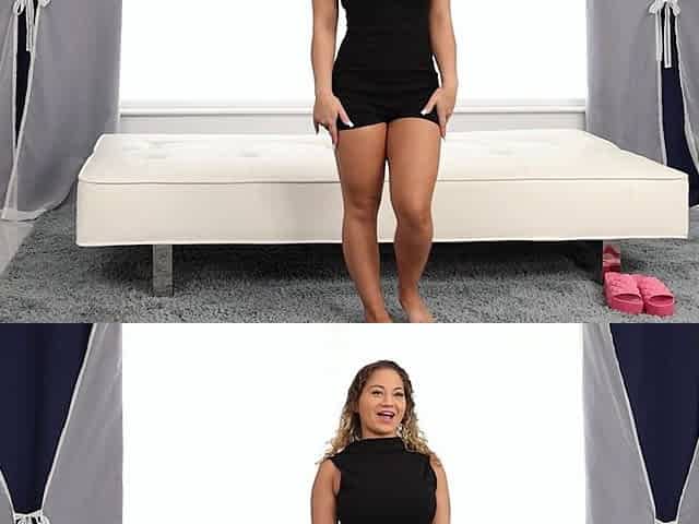 Beautiful woman with natural tits gets a facial in pov video