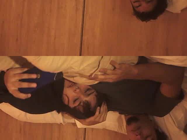Watching the movie scene with my stepbrother and unintentionally swallowing his cock (we nearly got caught)