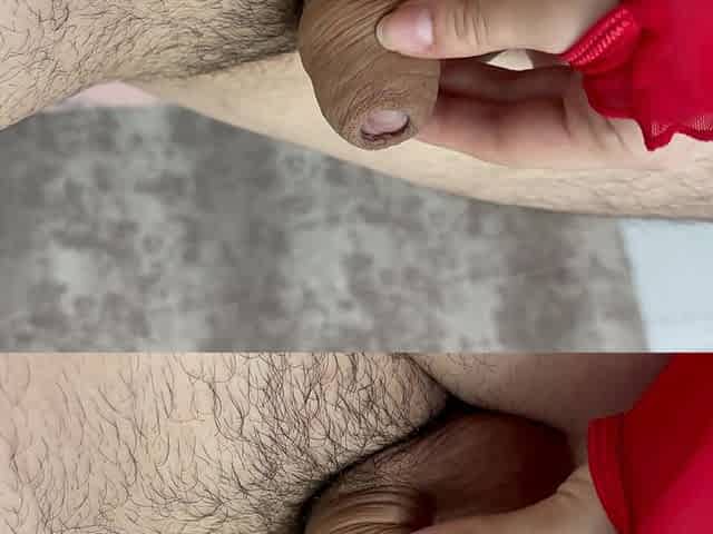 Small Dick Spewed Sperm for the First Time in His Life