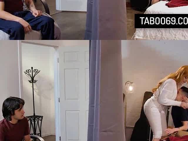 Breathtaking stepmom gets into a trio with her stepsons