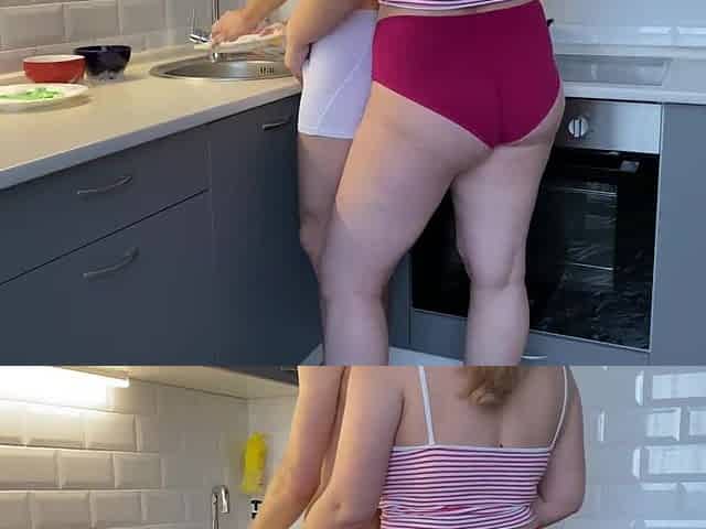 Slutty Step Sister Craves A Hard Screw During the time that I Was Washing The Dishes - 4K