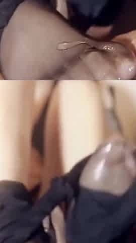 Inserting My Black Silk Girlfriend