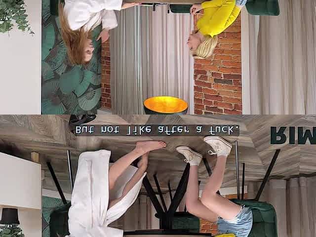 RIM4K. Pair teaching their blond ally how to rim and make the stud cum