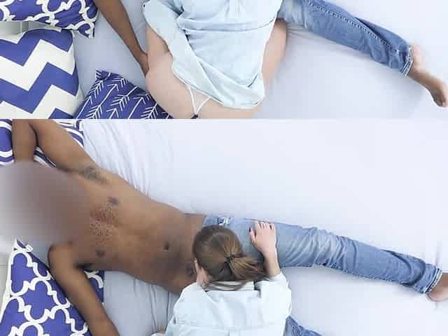 Amoral vixen Interracial rimjob xxx clip