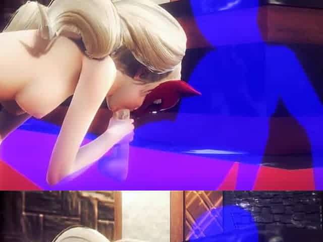 Persona 5 Hentai - Ann Takamari Handjob and Blowjob - Japanese Asian Manga Anime Film Game Porn