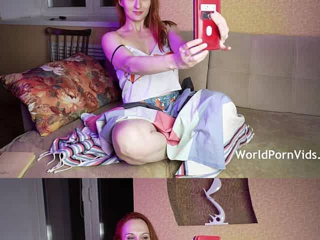 When a Hubby Is Tired in His Bed, His Wife Is Getting Naked on Chat with a Workmate with Whom She Has an Affair