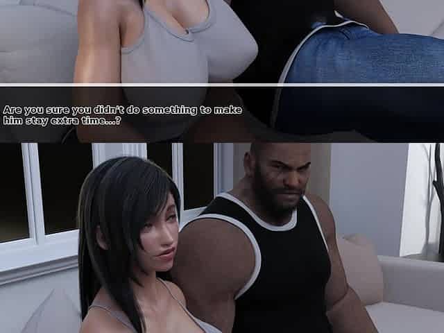 Busty Tifa Cheating with Barret's Huge Black Cock