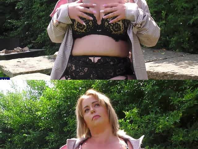 Hot milf Mia Daniels in sexy lingerie shows her juicy ass in stockings