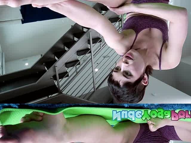 Olive Glass Nude Yoga Stretching
