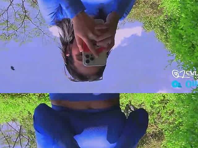 Daring couple ignites passionate thrill in public park with intense desire
