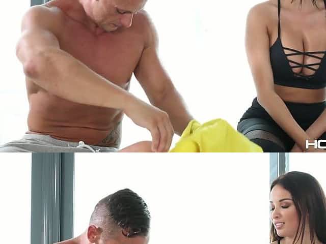 French jaw dropper Anissa Kate seduces and fucks a fitness instructor