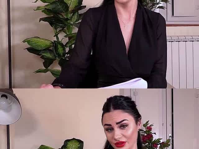 Applicant Goddess Ambra seduces the boss