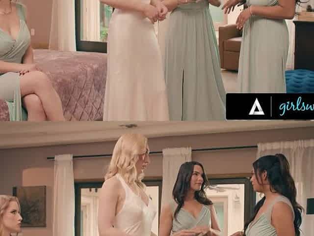 Sexually excited Bridesmaids Group-sex Hawt Bride