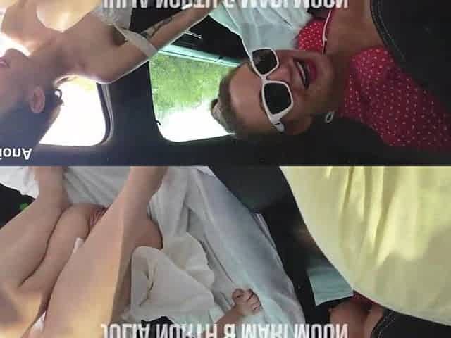 Squirting's and Golden shower on the way to the beach in my Car