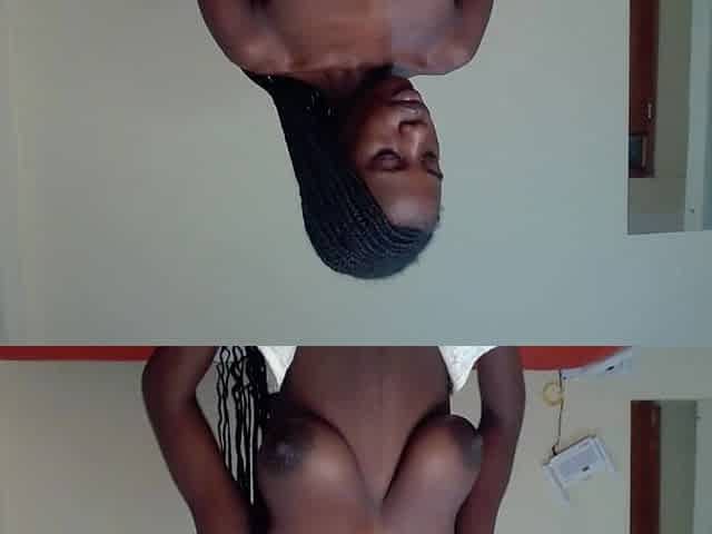 Lina - Ebony Doggy - Big Tits in Bend Over Pose