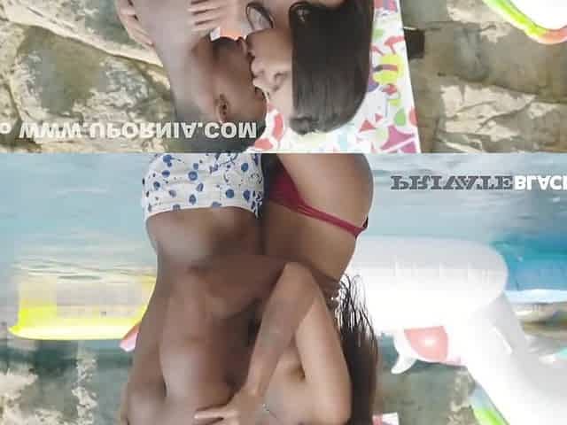 Verona Sky - Brunette Beauty Fucked By Dark Dick Poolside!