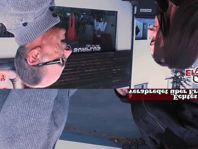 Unsightly old man flirtet with german woman next door