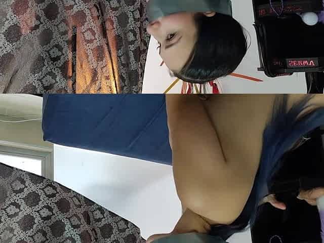 Sexy Latina Fucked with Tape in the Mouth