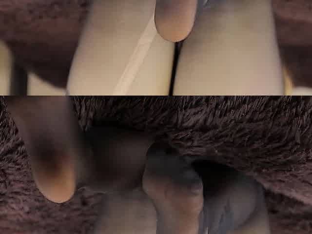 Step Sister Large Booty in Hose AssJob and Footjob - Cum Butt