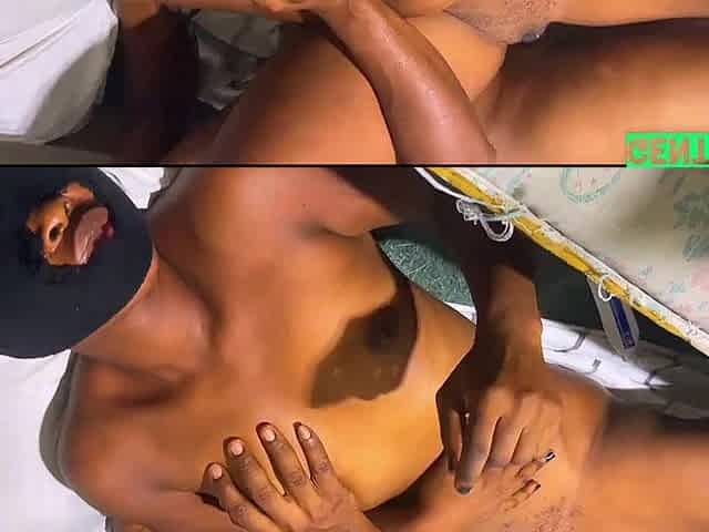Black hotbabe banging so hard on the floor