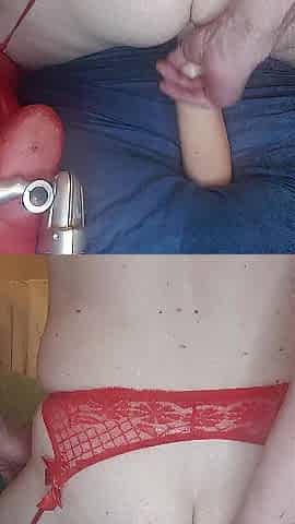CD takes fake hand in butt