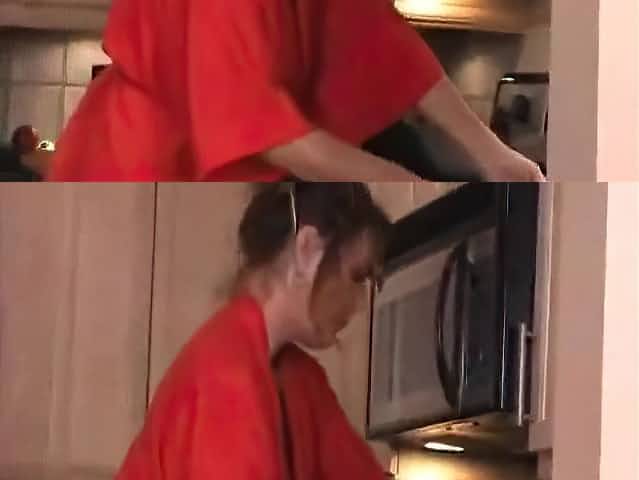 Milf seduced - Rachel fucked in her kitchen