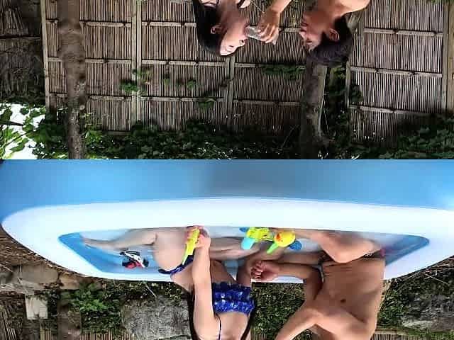 Close up POV of teen sucking cock
