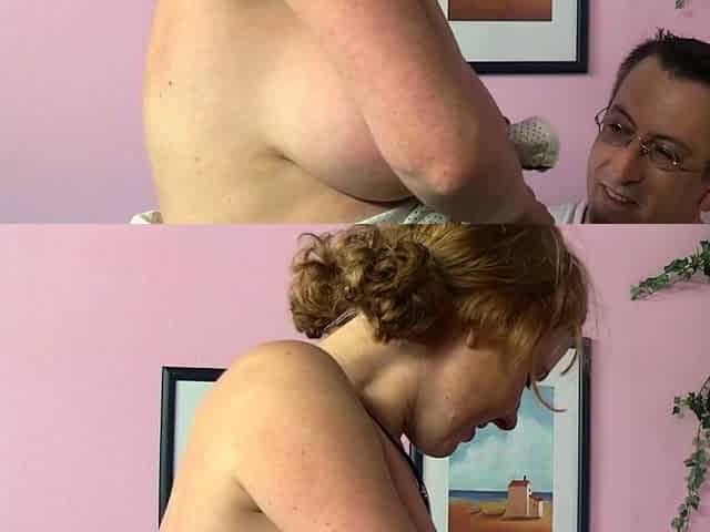 Mature German milf with sagging boobs fucks