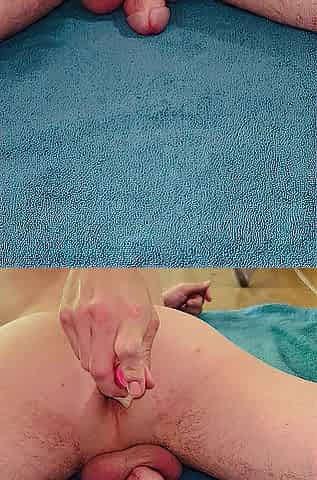 Hands free cum from prostate massage