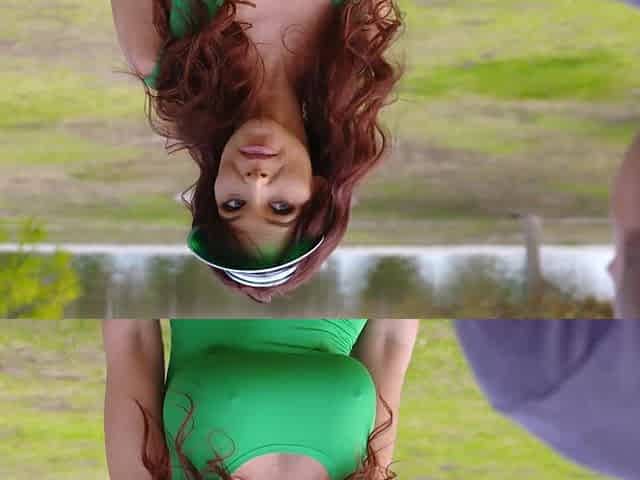 Redhead slut with big boobs bouncing on my dick after sucking on it so good