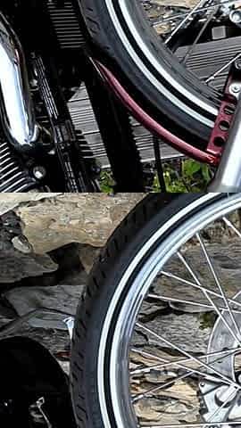 Skinny babe on the bike