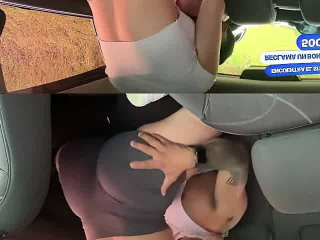 Sex in his car, in public, near caught. Awesome XXX!