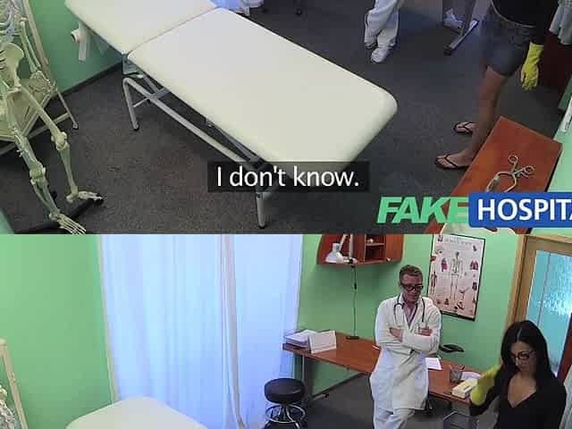 FakeHospital Hawt cleaning lady gets down and filthy with bawdy doctor