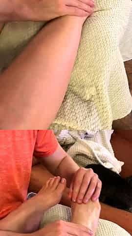 Amateur Foot Fetish Girlfriend Sucks and gives a Footjob