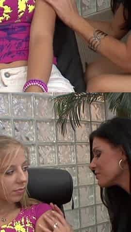 Hot girl having fun with her friend