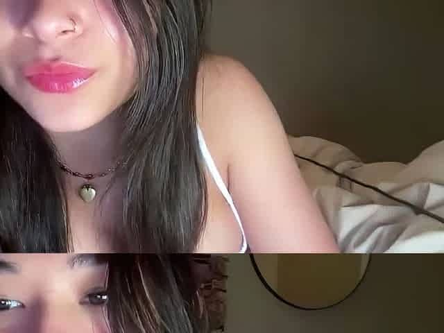 Very hot busty brunette solo masturbation on webcam