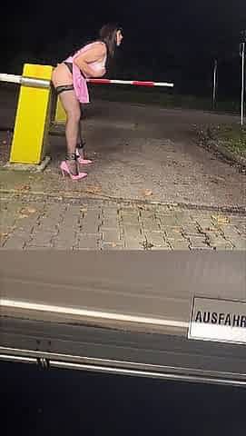 Frisky night into the parking lot