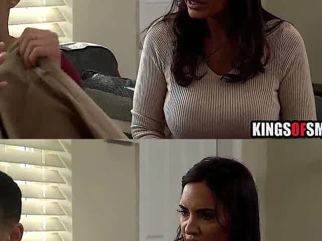 Step mom took care of over horny step son
