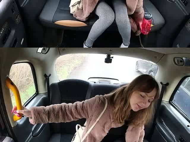 Sexy MILF wants some adventure in a taxi