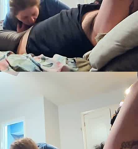 Wife niki sucking my tiny cock wishing it was a big fat black cock