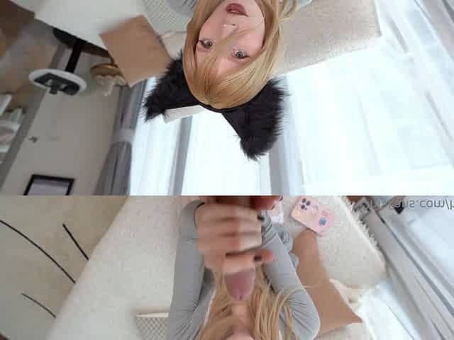 Blonde Stepsis's Cosplay Passion Erupts in Sultry Heat