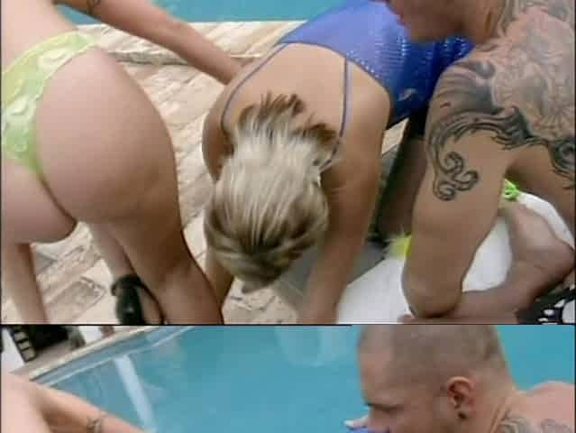 2 glamorous bitches in hot underclothing drilled by the pool