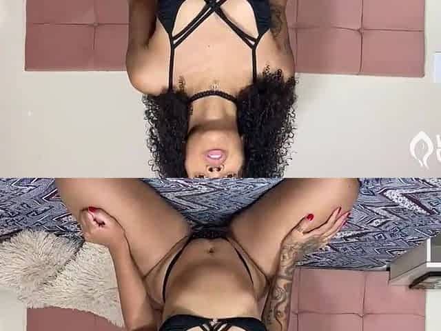 Youthful woman orgasms and gets very horny whilst masturbating her little butt - JOI